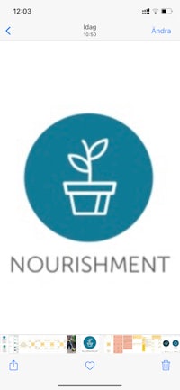 a screenshot of the nourishment app on an iphone