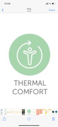 a screenshot of the thermal comfort logo on an iphone