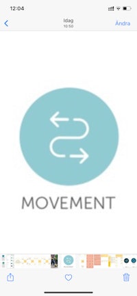 a screenshot of the movement logo on an iphone