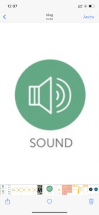 a screenshot of the sound icon on an iphone